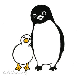 イラストレーター坂崎千春の個展「ペンギン百態」第4弾が開催、化粧筆とこけしの限定販売も