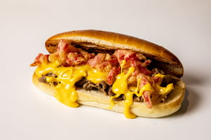 原宿に移動式キッチンカー「JD SERVICE」オープン、「麺散」とのコラボで牛丼ドッグを販売