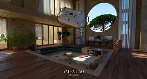 「ヴァレンティノ」新作を紹介するバーチャル空間を公開、海岸に建つヴィラが舞台