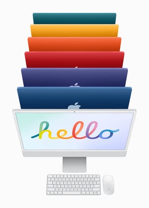 アップルの新「iMac」はカラバリ7色で発売、周辺機器も同色で統一