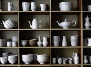 「アスティエ」日本初のフルラインナップストア出店、白い陶器コレクションを展開