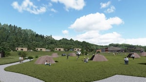 スノーピークが栃木県鹿沼市に直営キャンプフィールドを開業　隈研吾と共同開発したモバイルハウスも