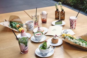 Café Kitsunéの春の新メニューが登場　桜やイチゴ、抹茶を使用した春らしい色合い