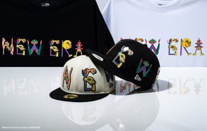 ニューエラが田名網敬一とコラボ、オリジナルロゴをあしらった「59FIFTY」など発売