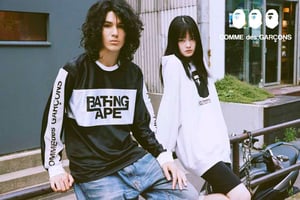 コム デ ギャルソン × ベイプのコラボ新作、「BABY MILO®︎」のフォトTシャツなど発売