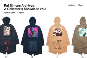 ラフ・シモンズのアーカイヴ約50点を展示・販売　Archive Storeで