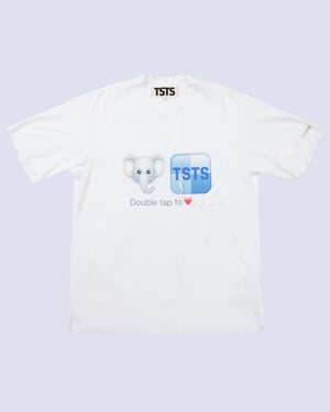 TSTS × ドーバー銀座 第2弾、「白い象」の絵文字のグラフィックTシャツを発売