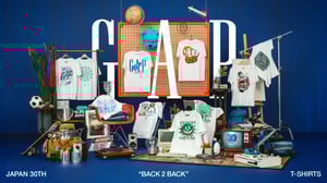 ギャップが30周年を記念したTシャツコレクションを発売　コイン パーキング デリバリーなどが参加