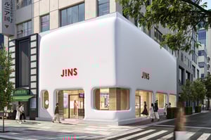 ジンズが銀座に初のグローバル旗艦店をオープン、建築家 藤本壮介が設計