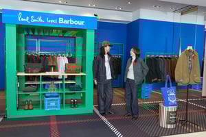 「Paul Smith Loves Barbour」発売を記念、初コラボの魅力を体感するポップアップが渋谷にオープン