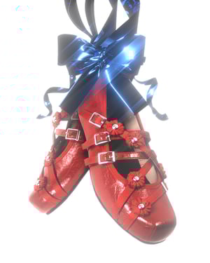 アキコアオキが人気シューズ「フローラ」のホリデースペシャルバージョンを発売、フラワー装飾とスタッズが特徴