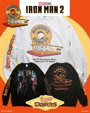 フリークスストア × アイアンマン × ランディーズドーナツ　スウェットとTシャツを展開