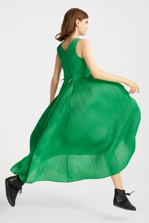 イッセイミヤケ◆PLEATS PLEASE◆薄黄緑◆タンクトップ♯4(7223) イッセイミヤケ◇PLEATS PLEASE◇薄黄緑◇タンクトップ♯4(7223