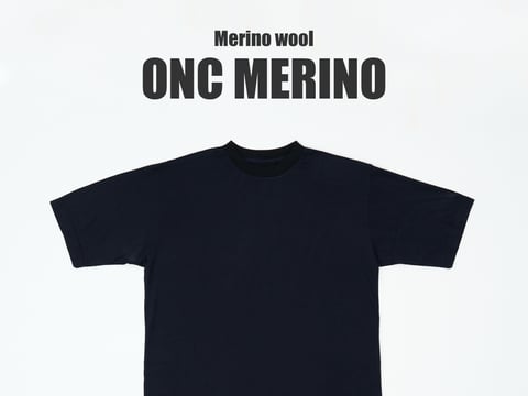 オーエヌシーメリノのメリノウールTシャツ