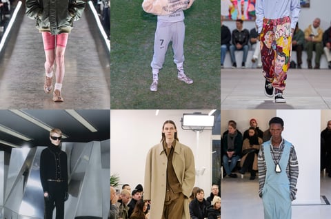 6枚のルックのコラージュ