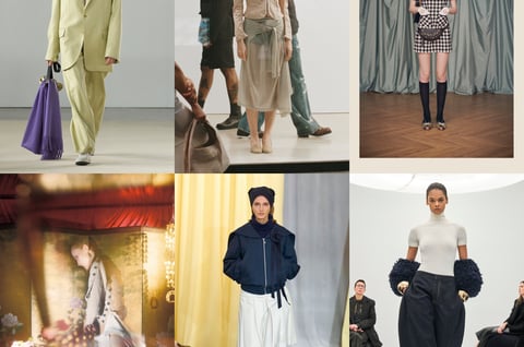 6枚のルックのコラージュ