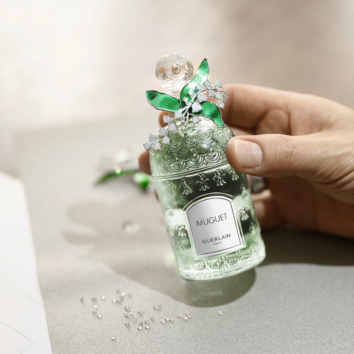 ゲランの毎年人気のスズランの香り「ミュゲ」 今年はジュエリーをデザインした限定ボトルで登場