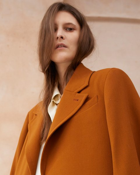 美品】STUDIO NICHOLSON 19AW ニットポロ キャメル S トップス