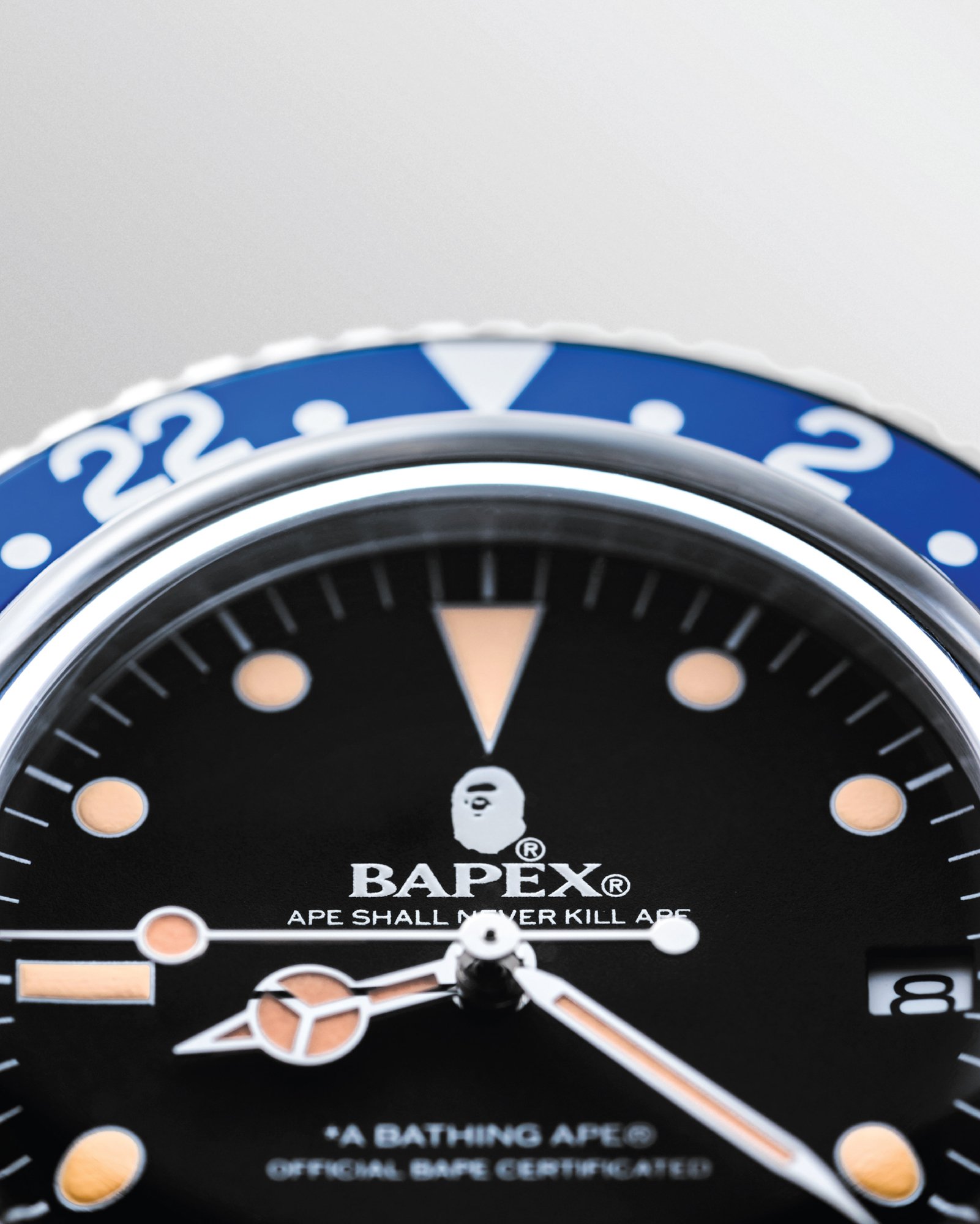 BAPEX サルマリーナ デイトナタイプ 文字盤ホワイト 自動巻 腕時計