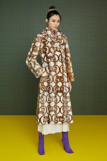 Fendi 2019pre-fall ゲートプリント シルクサテン ワンピース